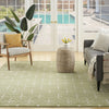 Nourison Essentials NRE04 Green Ivory Area Rug Swatch Image