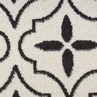 Nourison Essentials NRE04 Ivory Black Area Rug Close Up