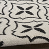 Nourison Essentials NRE04 Ivory Black Area Rug Detail Image