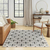 Nourison Essentials NRE04 Ivory Black Area Rug Room Scene Feature
