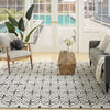 Nourison Essentials NRE04 Ivory Black Area Rug Room Scene 2