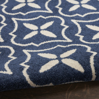 Nourison Essentials NRE04 Navy Ivory Area Rug Detail Image