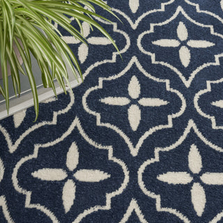 Nourison Essentials NRE04 Navy Ivory Area Rug Texture Image