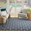 Nourison Essentials NRE04 Navy Ivory Area Rug Swatch Image