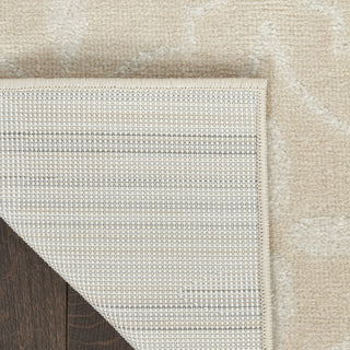 Nourison Essentials NRE04 Ivory Beige Area Rug Corner Image