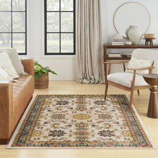 Nourison Essentials NRE05 Ivory Gold Area Rug Swatch Image