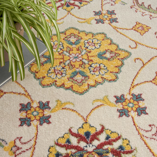 Nourison Essentials NRE05 Ivory Gold Area Rug Texture Image