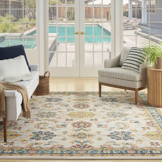 Nourison Essentials NRE05 Ivory Gold Area Rug Swatch Image