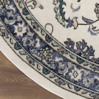 Nourison Essentials NRE05 Ivory Blue Area Rug Main Image