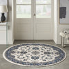 Nourison Essentials NRE05 Ivory Blue Area Rug Swatch Image