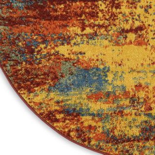 Nourison Essentials NRE06 Flame Area Rug Corner Image