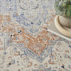 Nourison Essentials Persian NRE07 Beige Blue Area Rug Texture Image