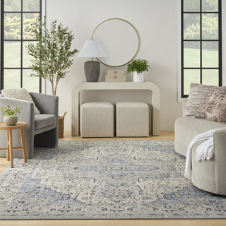 Nourison Essentials Persian NRE07 Blue Area Rug Swatch Image