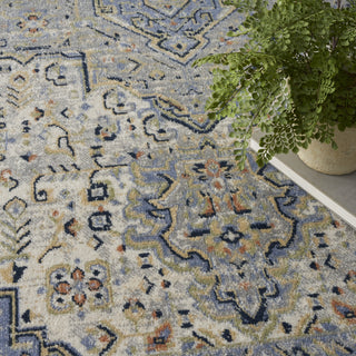 Nourison Essentials Persian NRE07 Blue Area Rug Texture Image