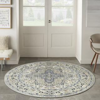 Nourison Essentials Persian NRE07 Blue Area Rug Swatch Image