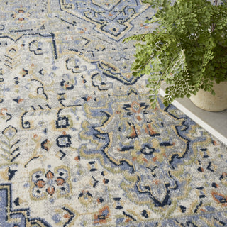 Nourison Essentials Persian NRE07 Blue Area Rug Texture Image