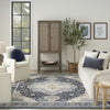 Nourison Essentials Persian NRE07 Navy Area Rug Swatch Image
