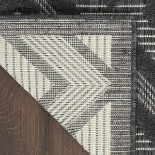 Nourison Versatile NRV01 Charcoal Black Area Rug 2' X 4'