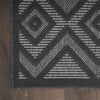 Nourison Versatile NRV01 Charcoal Black Area Rug 2' X 4'