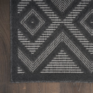 Nourison Versatile NRV01 Charcoal Black Area Rug 2' X 4'