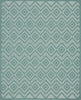 Nourison Versatile NRV01 Aqua Teal Area Rug 9' X 12'