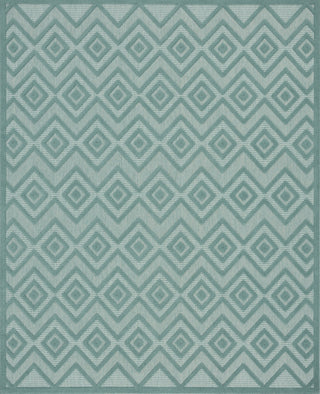 Nourison Versatile NRV01 Aqua Teal Area Rug 9' X 12'