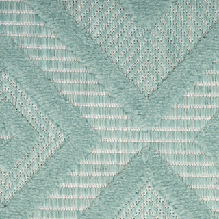 Nourison Versatile NRV01 Aqua Teal Area Rug 9' X 12'