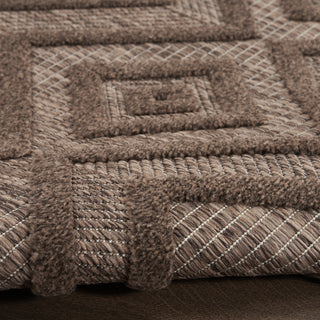 Nourison Versatile NRV01 Brown Area Rug Corner Image