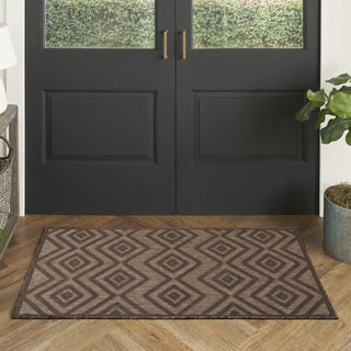 Nourison Versatile NRV01 Brown Area Rug Corner Image