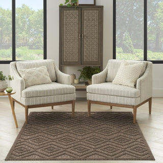 Nourison Versatile NRV01 Brown Area Rug Room Image Feature