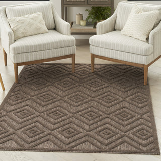 Nourison Versatile NRV01 Brown Area Rug Corner Image