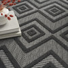 Nourison Versatile NRV01 Charcoal Black Area Rug Corner Image