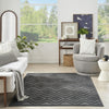 Nourison Versatile NRV01 Charcoal Black Area Rug Room Image Feature
