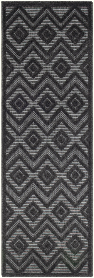 Nourison Versatile NRV01 Charcoal Black Area Rug Main Image