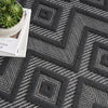 Nourison Versatile NRV01 Charcoal Black Area Rug Corner Image