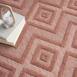 Nourison Versatile NRV01 Coral Orange Area Rug Corner Image