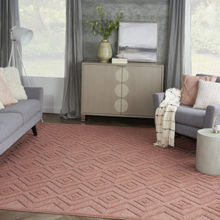 Nourison Versatile NRV01 Coral Orange Area Rug Corner Image