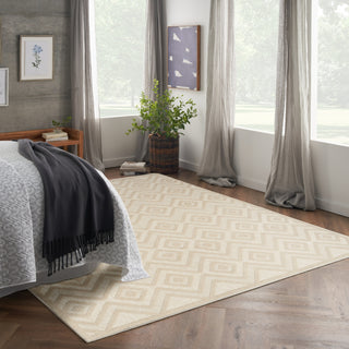 Nourison Versatile NRV01 Cream Area Rug Corner Image