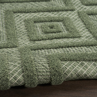 Nourison Versatile NRV01 Green Area Rug Corner Image