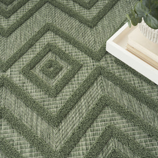 Nourison Versatile NRV01 Green Area Rug Corner Image