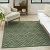 Nourison Versatile NRV01 Green Area Rug Corner Image