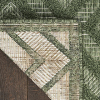 Nourison Versatile NRV01 Green Area Rug Corner Image