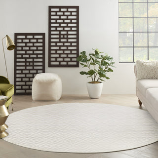 Nourison Versatile NRV01 Ivory White Area Rug Room Image Feature