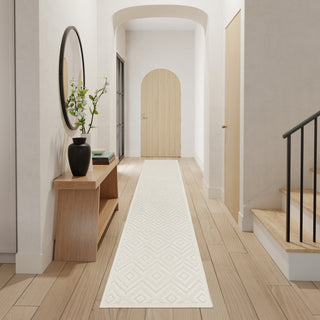 Nourison Versatile NRV01 Ivory White Area Rug Corner Image