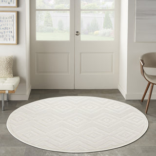 Nourison Versatile NRV01 Ivory White Area Rug Room Image Feature