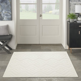 Nourison Versatile NRV01 Ivory White Area Rug Room Image Feature