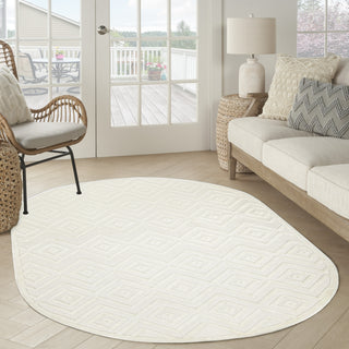 Nourison Versatile NRV01 Ivory White Area Rug Corner Image