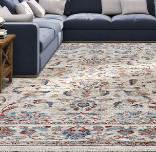 Couristan Nostalgia Persian Tabriz Antique Cream Area Rug Lifestyle Image Feature