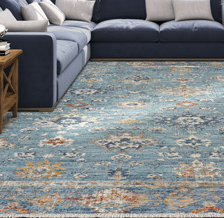 Couristan Nostalgia Antique Oushak Demin Area Rug Lifestyle Image Feature