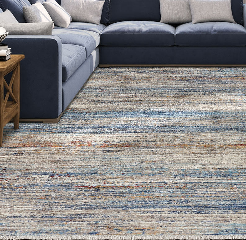 Couristan Nostalgia Mystic Denim Tawny Area Rug Lifestyle Image Feature